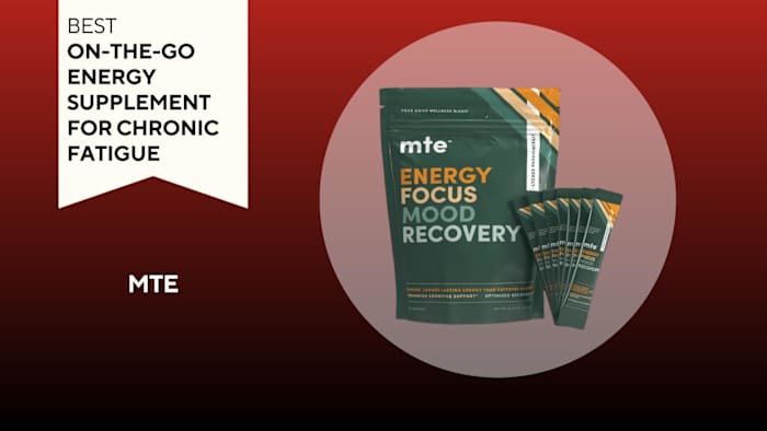 A bag of MTE energy supplement and seven travel packs